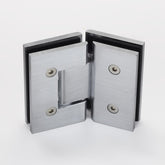 FORGE SHOWER HINGE GLASS TO GLASS 135 Degrees 10mm glass - Satin Chrome
